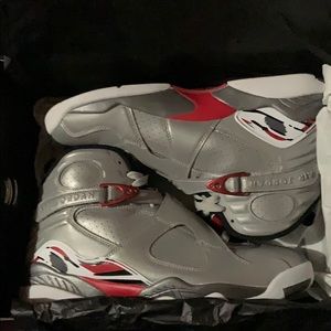 Air Jordan 8 Retro SP reflective silver and red